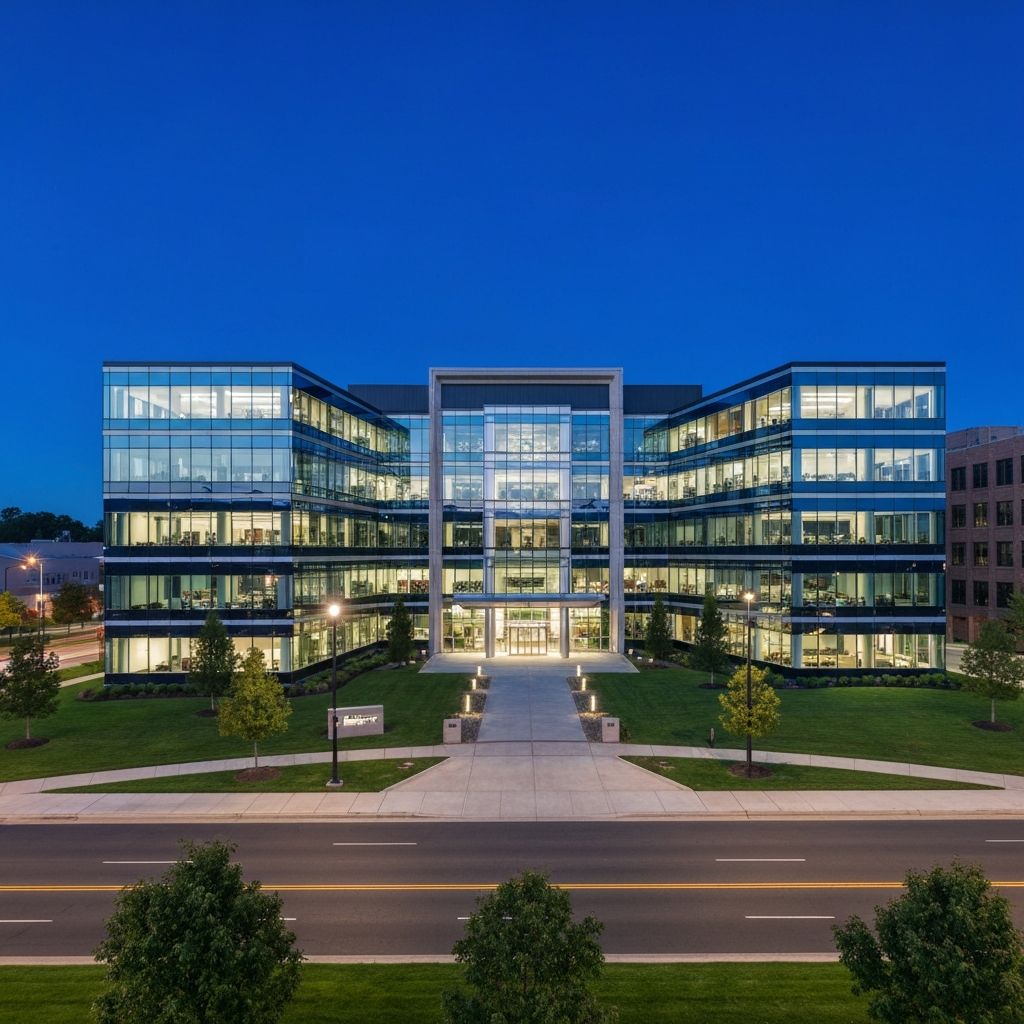Modern corporate office building